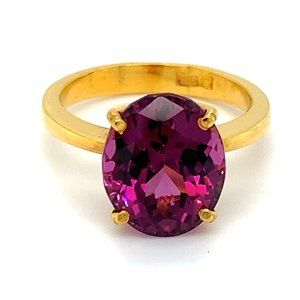 Umbalite Garnet 8.60ct Solid 22K Yellow Gold Ring